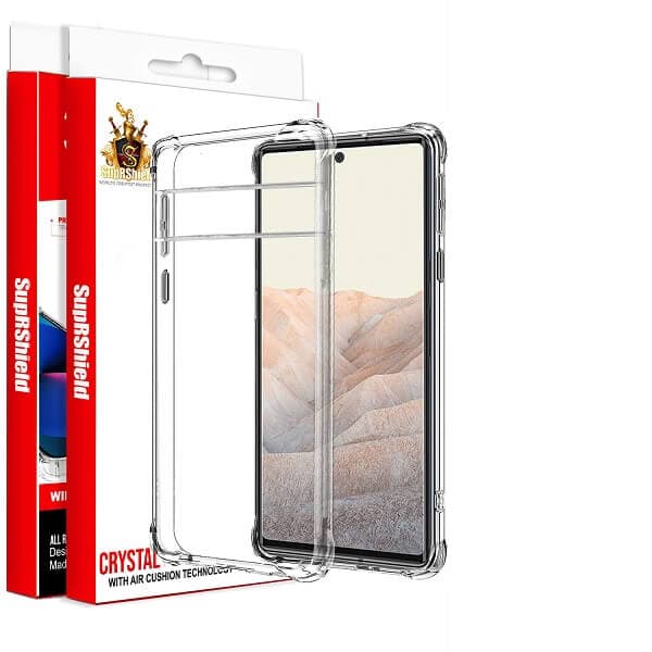 For Google Pixel 6 | 6A | 6 Pro SupRShield Clear Case Shockproof Tough Gel Clear Transparent Air Cushion Cover (Transparent) For Google Pixel 6 | 6A | 6 Pro SupRShield Clear Case Shockproof Tough Gel Clear Transparent Air Cushion Cover (Transparent)